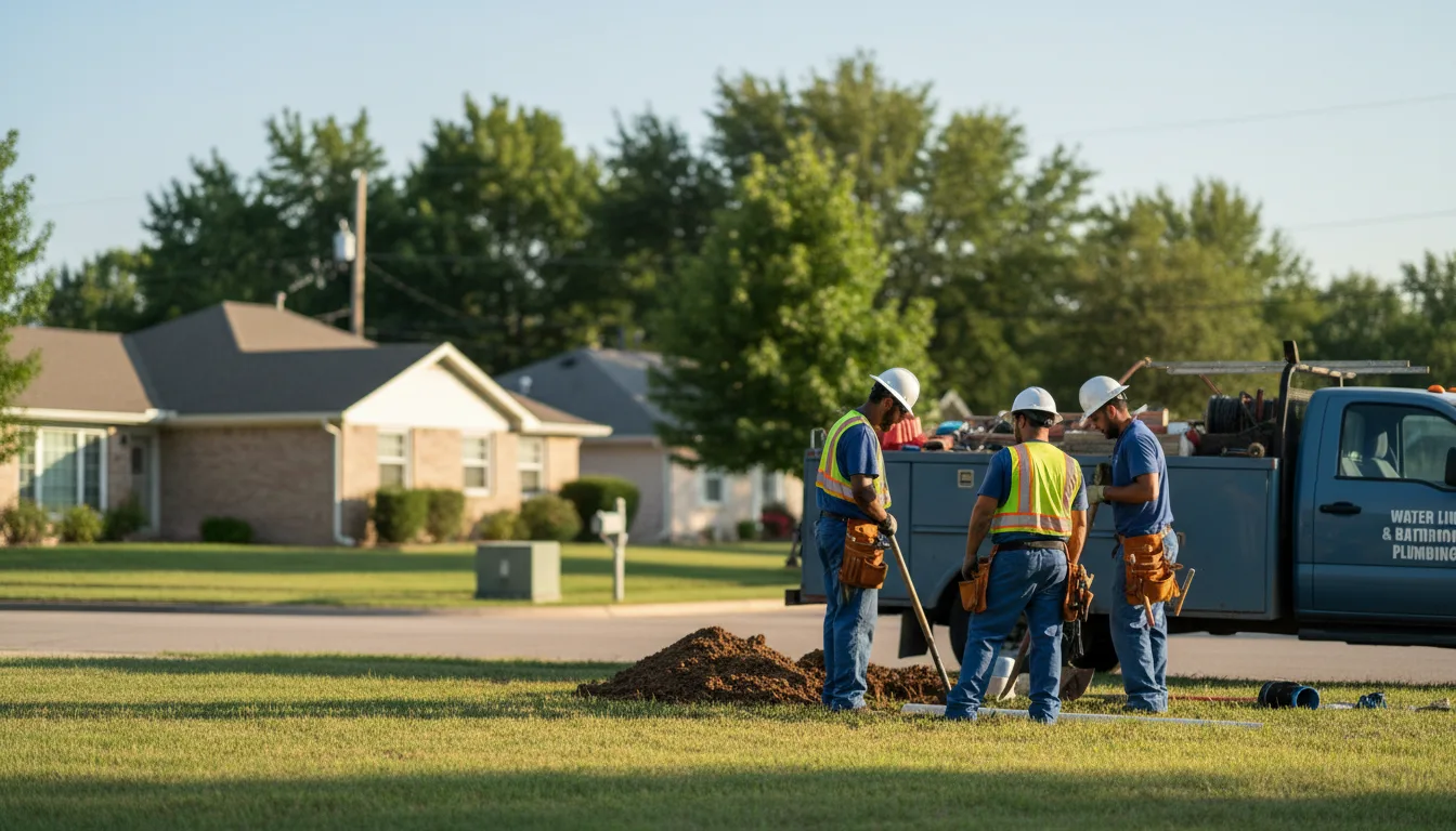 Residential water line and bathroom plumbing service in Harleysville, PA